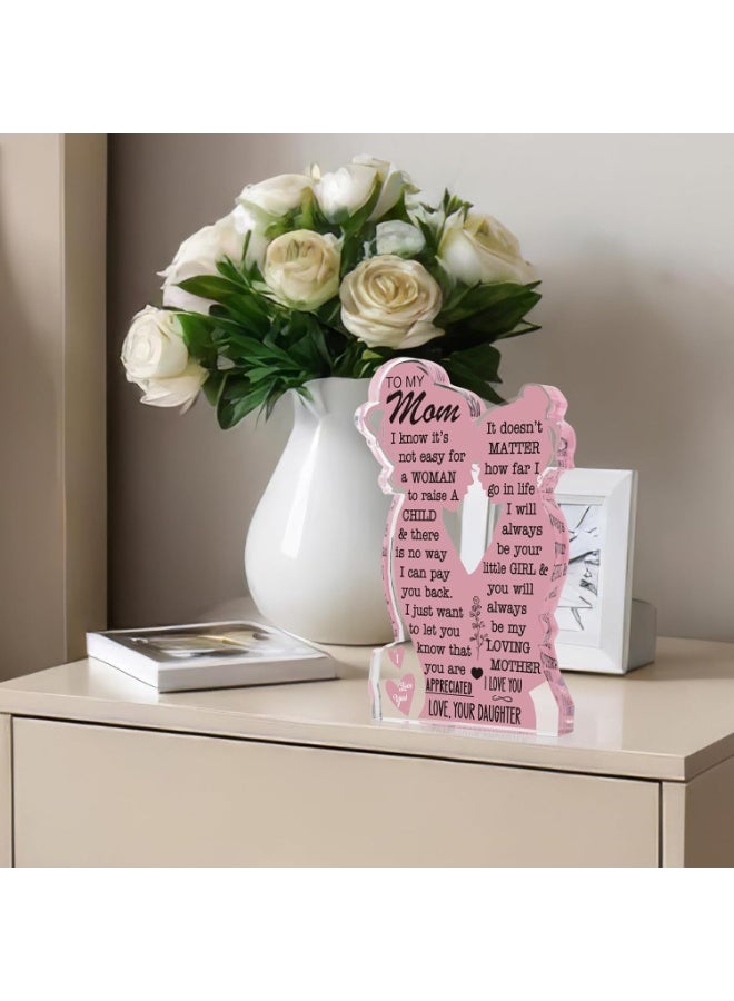 jaexest "Best Mom Ever" Acrylic Plaque Gift | Heartfelt 5x3 inch Decorative Sign for Mother's Day, Birthday, or Appreciation - Image 4